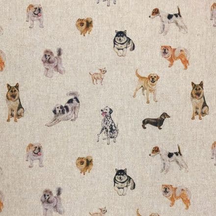Chatham Printed Linen - 140cm (Show Dogs)