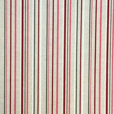 Chatham Printed Linen - 140cm (Stripe Berry)