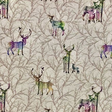 Chatham Printed Linen - 140cm (Winter Stags)