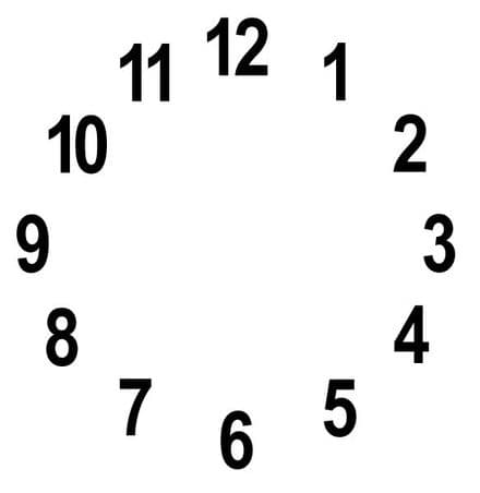 Clock Sticker - Round-  30cm Diameter - Black