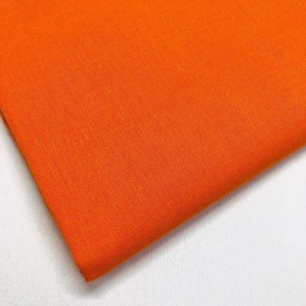 Cordoba Plain Cotton  Fabric 150cm - (Orange)