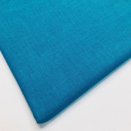 Cordoba Plain Cotton  Fabric 150cm - (Turquoise)