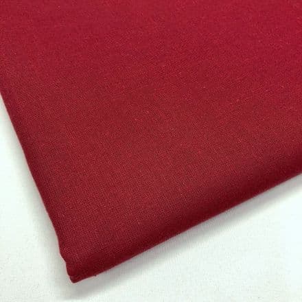 Cordoba Plain Cotton  Fabric 150cm - (Wine)