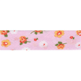 Cotton Bias Binding - 20mm - Floral Print Pink/Orange/White- 25mtrs