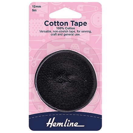 Cotton Binding Tape 12mm - Black