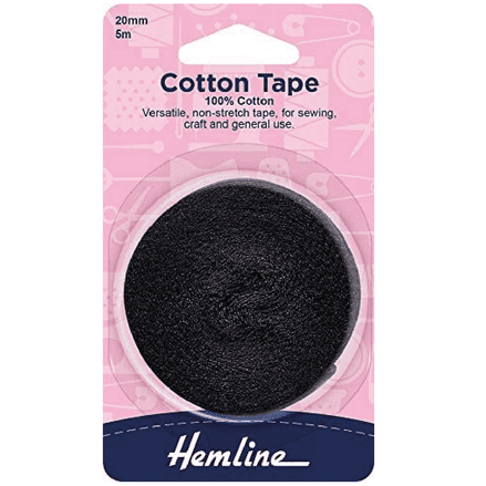 Cotton Binding Tape 20mm - Black