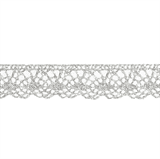 Decorative Metallic Lace Trim - Silver- 20mm width - 25mtrs