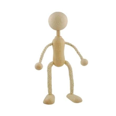 Doll / Puppet - Wooden with Wire 15cm  (36093)