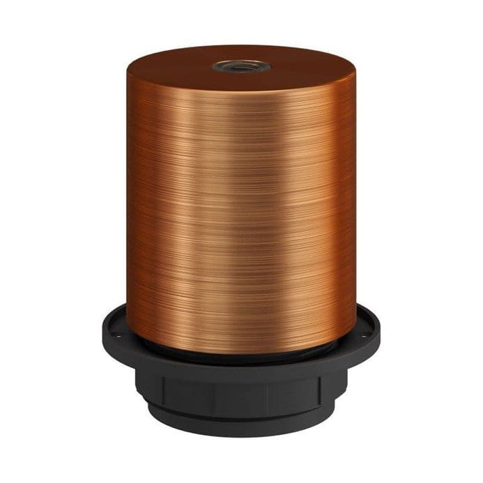 E27 Semi-flush Metal Lamp Holder Kit - Brushed Copper