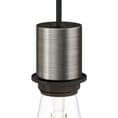 E27 Semi-flush Metal Lamp Holder Kit - Brushed Titanium