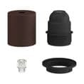 E27 Semi-flush Metal Lamp Holder Kit - Dark Rust