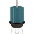 E27 Semi-flush Metal Lamp Holder Kit - Petrol