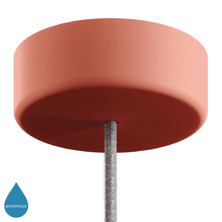 EIVA Cylindrical Outdoor Ceiling Rose Kit - In Soft Touch Silicone Salmon