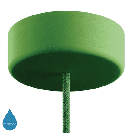 EIVA Cylindrical Outdoor Ceiling Rose Kit - In Soft Touch Silicone  Soft Green