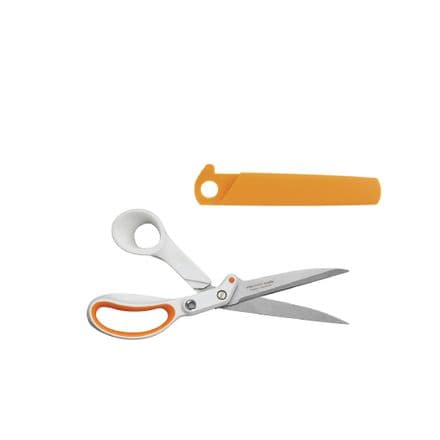 Fiskars Fabric Scissors 24cm - White/Orange