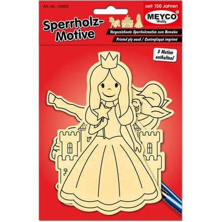 Girl's Plywood Figures - Set of 3   (Item 34800)