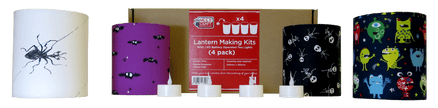 Halloween Lantern Making Kit  - 4 Pack  With  LED Tea Lights