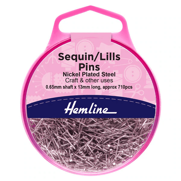 Hemline Sequin/Lills/Bead Pins: Nickel - 13mm, 710pcs