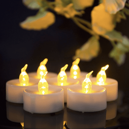 LED Flameless Candle Tea Lights. - 4 Pack