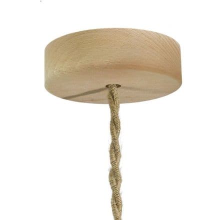 Mini Cylindrical 1-central-hole Wooden Ceiling Rose Kit - Natural Wood