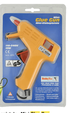 Mini Glue Gun - with EUROPLUG  (Item No: 65701)