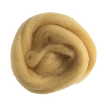 Natural Wool Roving - (Yellow) 10g