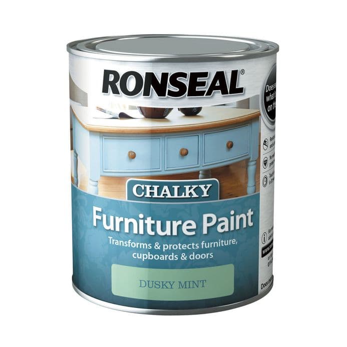 Ronseal Chalky Furniture Paint - Dusty Mint 750ml