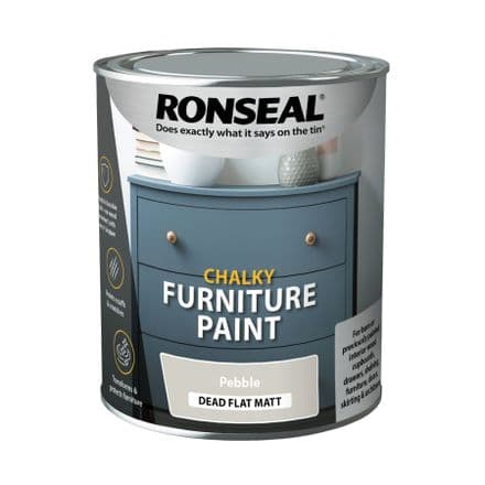 Ronseal Chalky Furniture Paint - Pebble 750ml