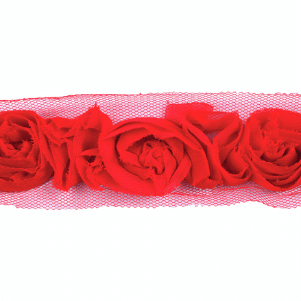 Rose Trim -Red 45mm x  13.7MTRS (15 YARDS)