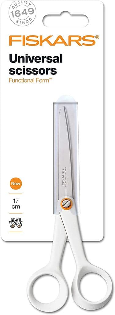 Scissors: General Purpose: Functional Form™: White: 17cm/6.7in