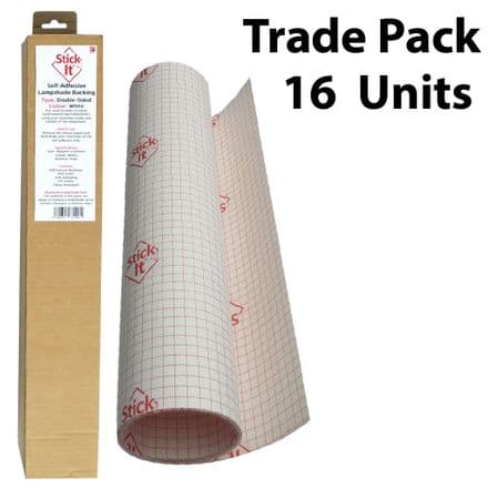 Self-Adhesive Lampshade Vinyl  DOUBLE-SIDED - White  -1460mm x 500mm - Trade Pack 16 Units
