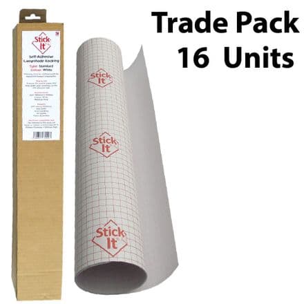 Self-Adhesive Lampshade Vinyl  - White - 1460mm x 500mm - Trade Pack  16 units