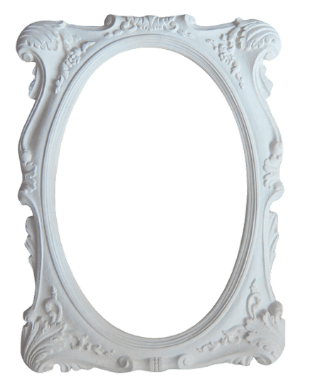 Shabby Chic Ornate Unfinished Oval Picture Frame 15" x 10"