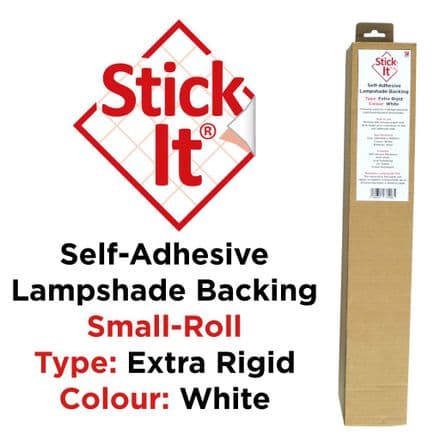 Small Roll - Self-Adhesive Lampshade Material  EXTRA-RIGID - White  -1460mm x 500mm