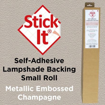 Small Roll - Self-Adhesive Lampshade Vinyl Metallic Embossed  -Champagne -1460mm x 500mm