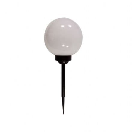 Sphere / Globe / Ball   20cm -  Outdoor Solar Powered  Stake Light  - Black