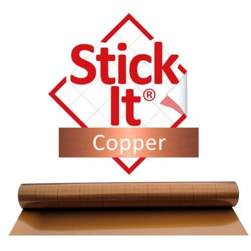 Stick-It ® Copper - Brushed - Self-Adhesive Lampshade Material -120cm