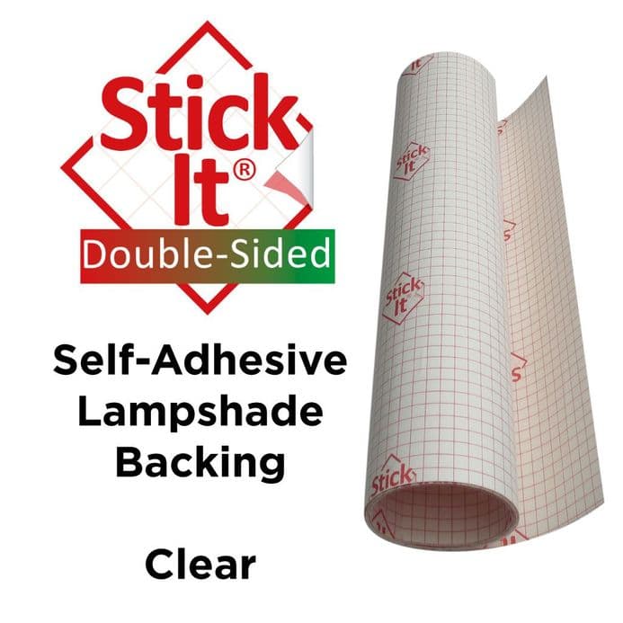 Stick-It ® - Double Sided PVC - Clear - 145cm Self-Adhesive Lampshade Material