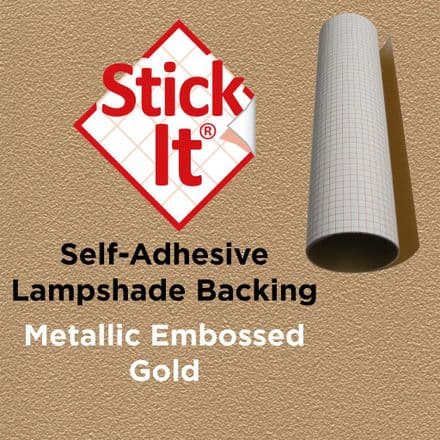 Stick-It ® Gold 150cm Self-Adhesive Lampshade Material