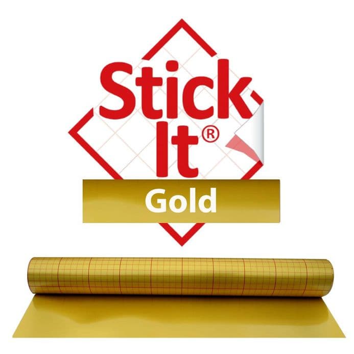 Stick-It ® Gold- Brushed - Self-Adhesive Lampshade Material -120cm