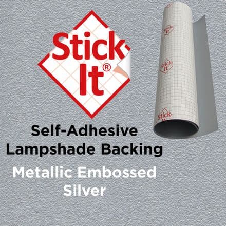 Stick-It ® Silver 150cm Self-Adhesive Lampshade Material
