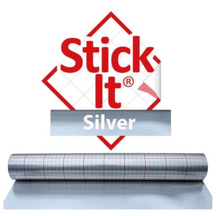 Stick-It ® Silver - Brushed - Self-Adhesive Lampshade Material -120cm