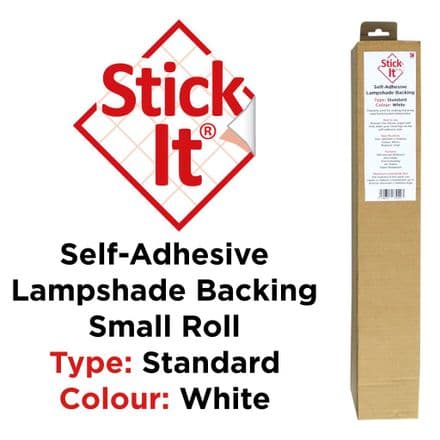 Stick-It ® - Small Roll- Self-Adhesive Lampshade Vinyl  - White - 1460mm x 500mm