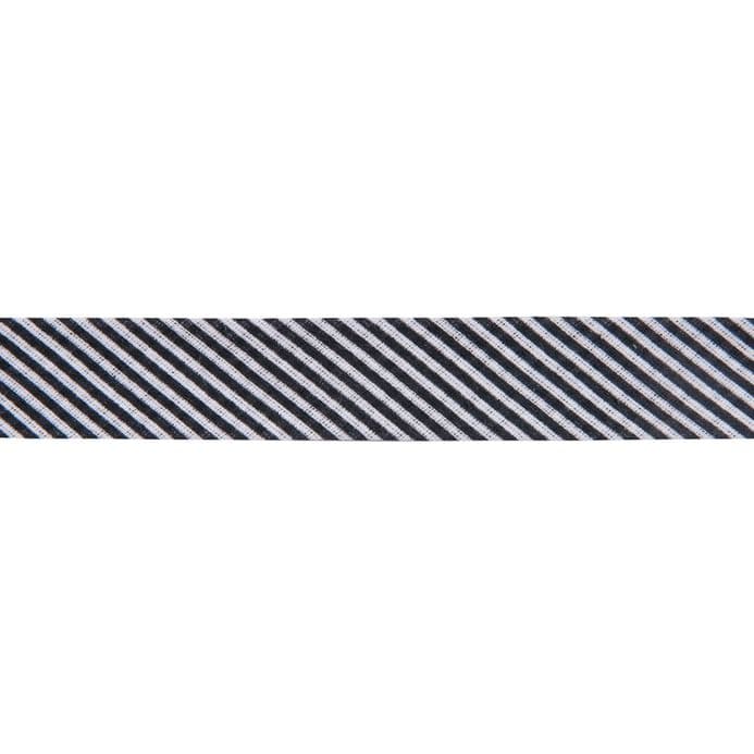 Striped Bias Binding Trim - 25m (Black & White)