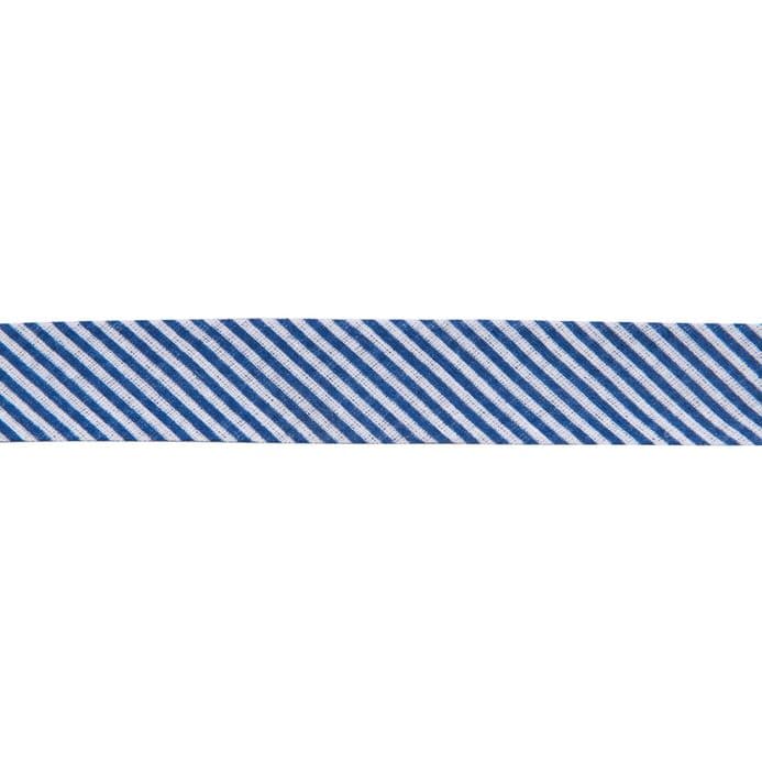 Striped Bias Binding Trim - 25m (Navy & White)