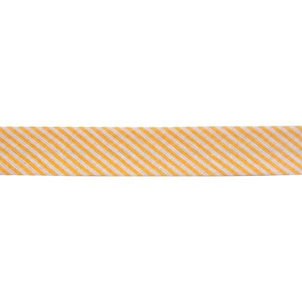 Striped Bias Binding Trim - 25m (Yellow  & White)