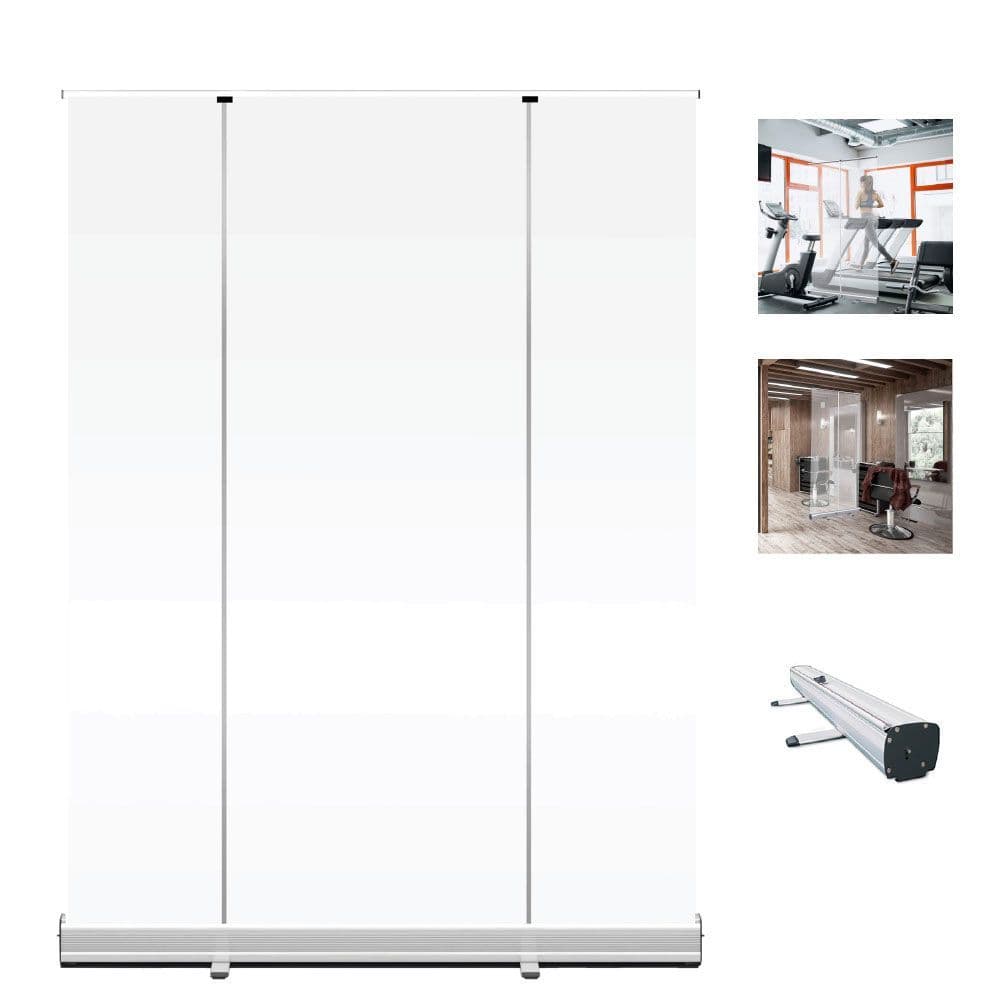 Needcraft Extra Large Retractable Clear Protective Screens 1500mm x 2000mm 
