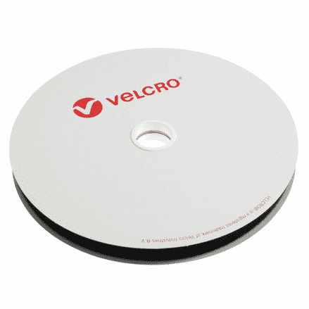 Velcro HOOK ONLY Tape: Sew-In: 25m x 20mm: Black - 2V10H20\BLK