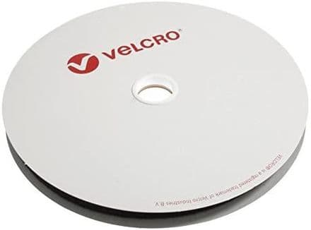 Velcro LOOP ONLY Tape: Self-Adhesive: 25m x 20mm: Black - 2V11L20\BLK