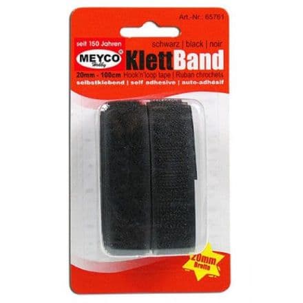 Velcro Self-Adhesive Tape- Black   1mtr x 20mm (65761)